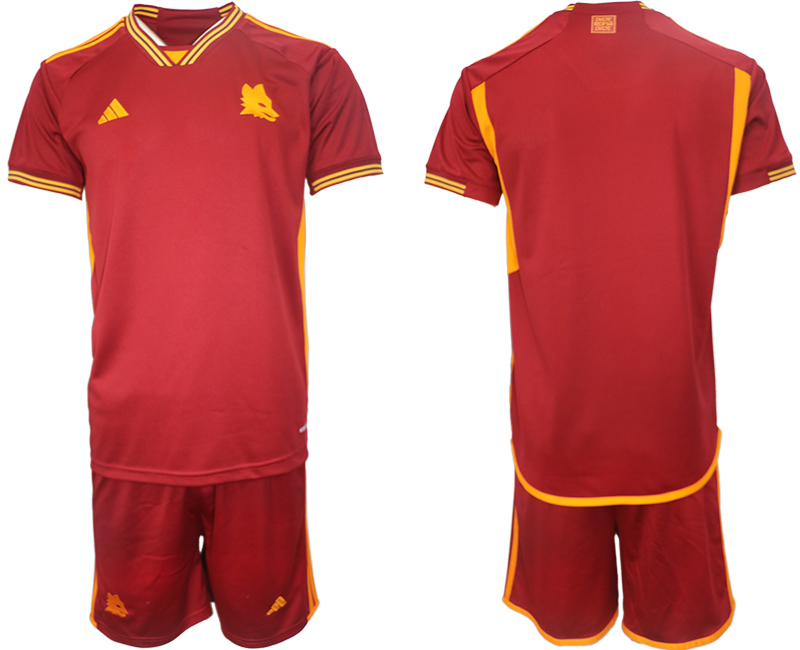 Men 2023-2024 AS Roma home soccer jersey